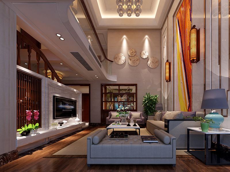 揭阳市博雅苑C区新中式风格复式装修案例