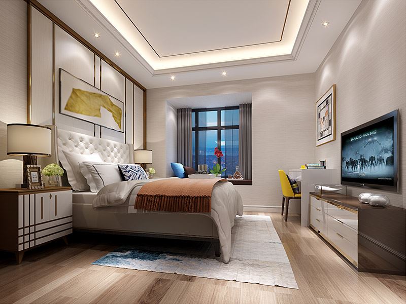 揭阳市滨湖花园轻奢风格四居室装修案例