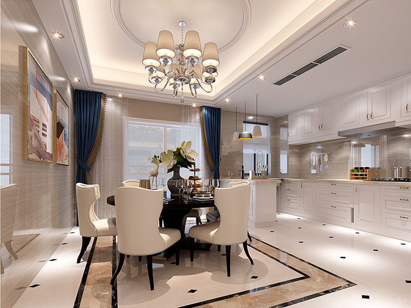 揭阳市城市家园欧式风格三居室装修案例